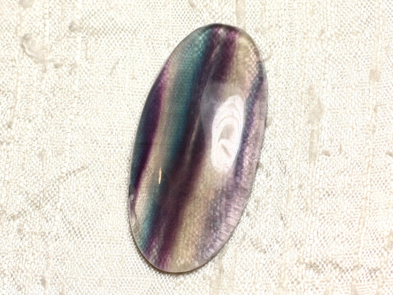 Cabochon De Pierre - Fluorite Ovale 47x23mm N9 - 4558550080004 Cabochon De Pierre - Fluorite Ovale 47x23mm N9 - 4558550080004