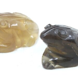 Frog Carved Natural Fluorite Gemstone Cabochon (20x30 MM, 145 Carat) Frog Carved Natural Fluorite Gemstone Cabochon (20x30 MM, 145 Carat)