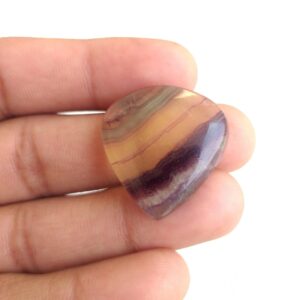 Heart Shape Multi Fluorite Cabochon: 44.1 Carat Gemstone (28x27x6 Mm) Heart Shape Multi Fluorite Cabochon: 44.1 Carat Gemstone (28x27x6 Mm)