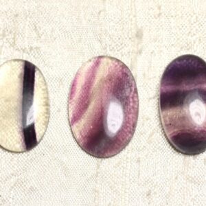 Lot 3 Cabochons De Pierre - Fluorite Ovales 26-29mm N13 - 4558550080042 Lot 3 Cabochons De Pierre - Fluorite Ovales 26-29mm N13 - 4558550080042