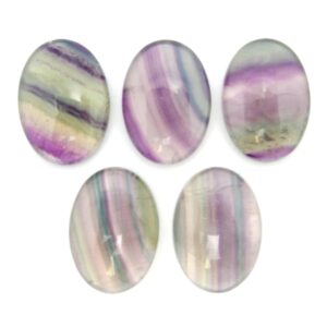 Oval Shaped Fluorite Cabochon - (RK36B17-02)