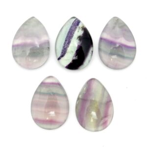 Teardrop Shaped Fluorite Cabochon - (rk36b17-01) Teardrop Shaped Fluorite Cabochon - (rk36b17-01)