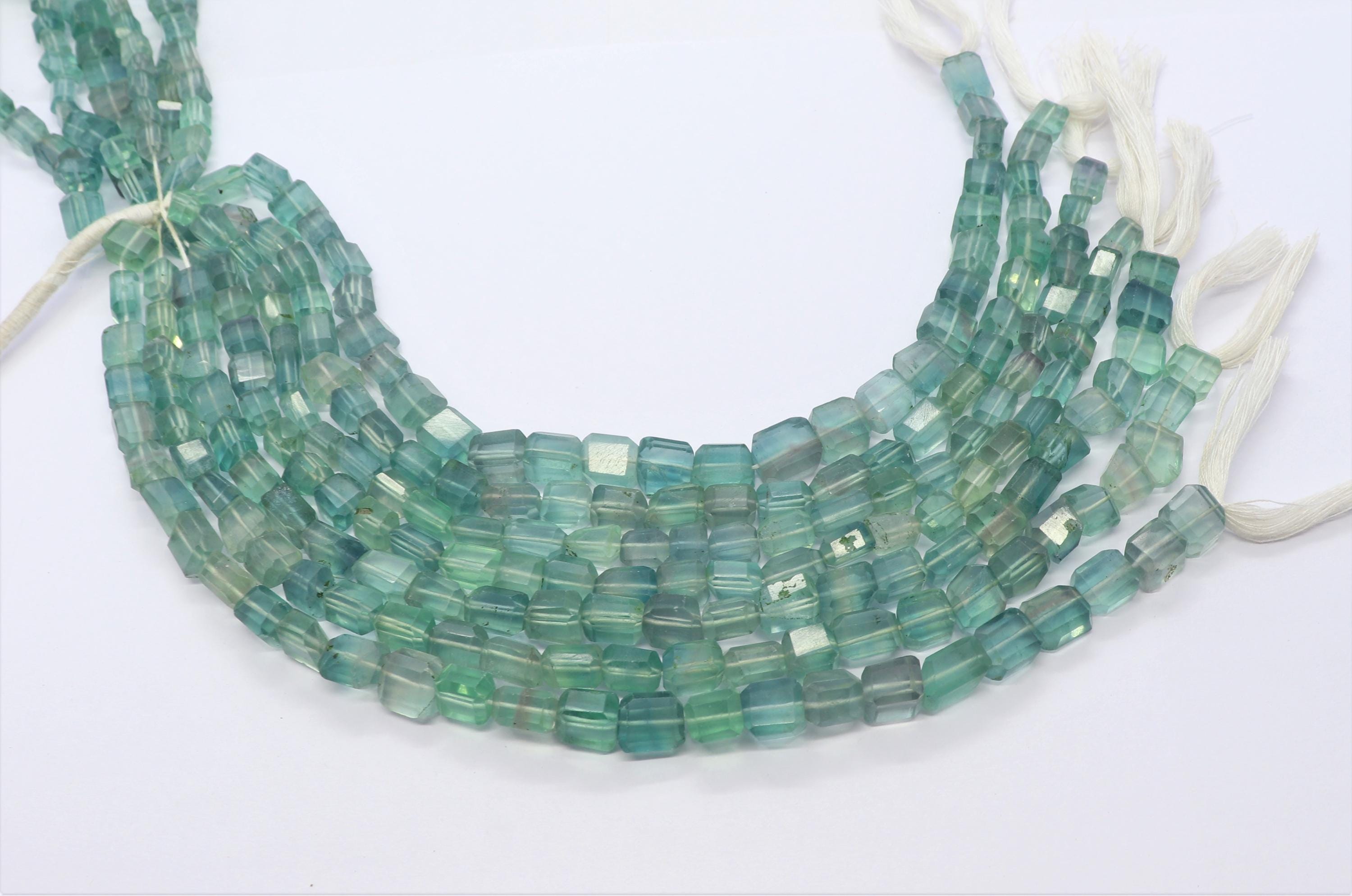 Aaa Natural Fluorite Faceted Uneven Shape Nuggets, Fluorite Beads, 8-9 Mm Fluorite Beads, 10 Inch Faceted Fluorite Tumble Beads Strand
