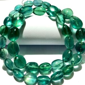 AAA+ Rarest~Zambian Green Fluorite Smooth Nugget Beads Natural Neon Green Fluorite Gemstone Beads Fluorite Polished Nugget Wholesale Jewelry