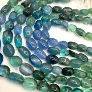 Full Strand Of Smooth Fluorite Nuggets