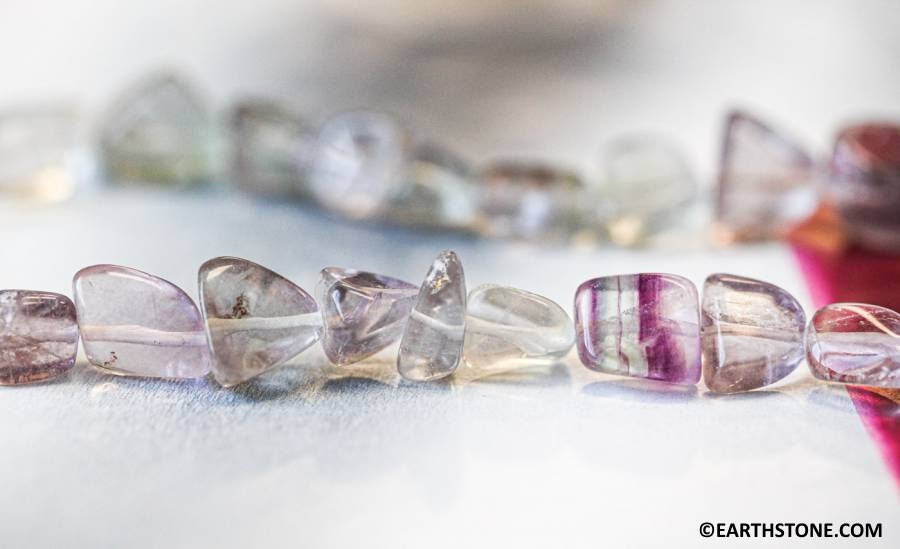 M/ Purple Fluorite 8mm Nugget Beads 16" Strand Size Varies Natural Gemstone For Jewelry Making