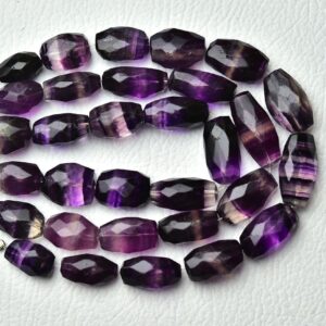 Natural Fluorite Nugget Beads 8x11mm to 11x21mm Faceted Big Nuggets Gemstone Beads Jewelry Making Rare Fluorite Beads 8.5 Inch Strand No5340
