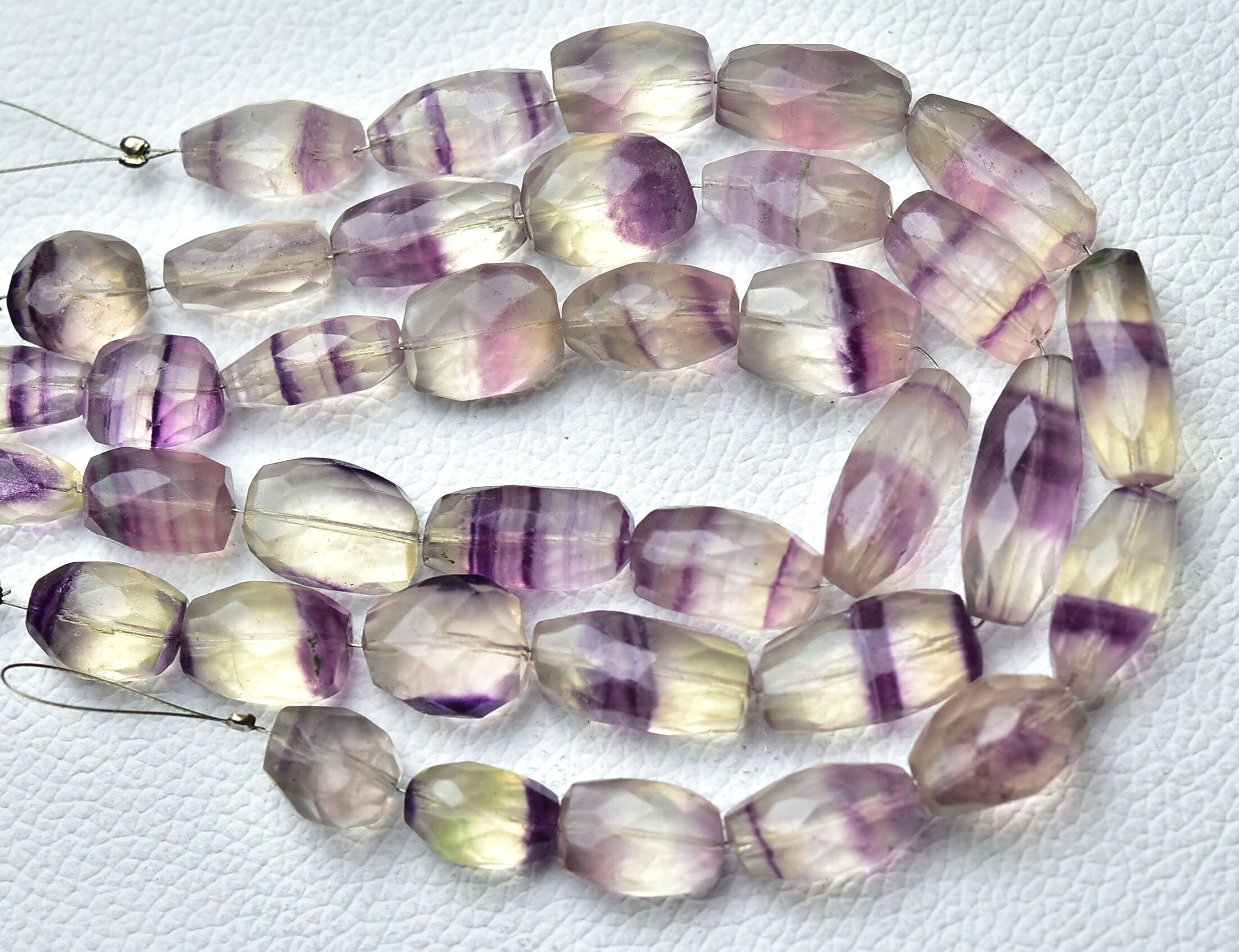 Natural Fluorite Nugget Beads 10x12mm To 11x18mm Faceted Big Nuggets Gemstone Beads Jewelry Making Rare Fluorite Beads 8 Inch Strand No6180