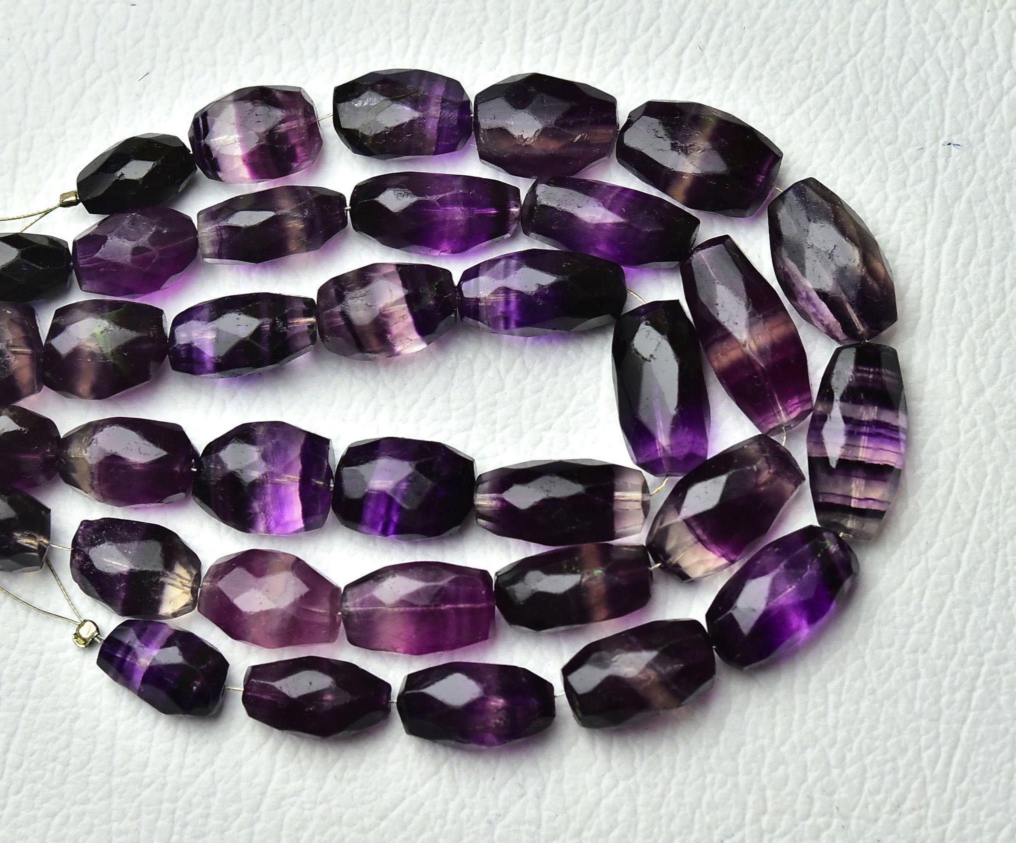 Natural Fluorite Nugget Beads 8x11mm To 11x21mm Faceted Big Nuggets Gemstone Beads Jewelry Making Rare Fluorite Beads 8.5 Inch Strand No5340