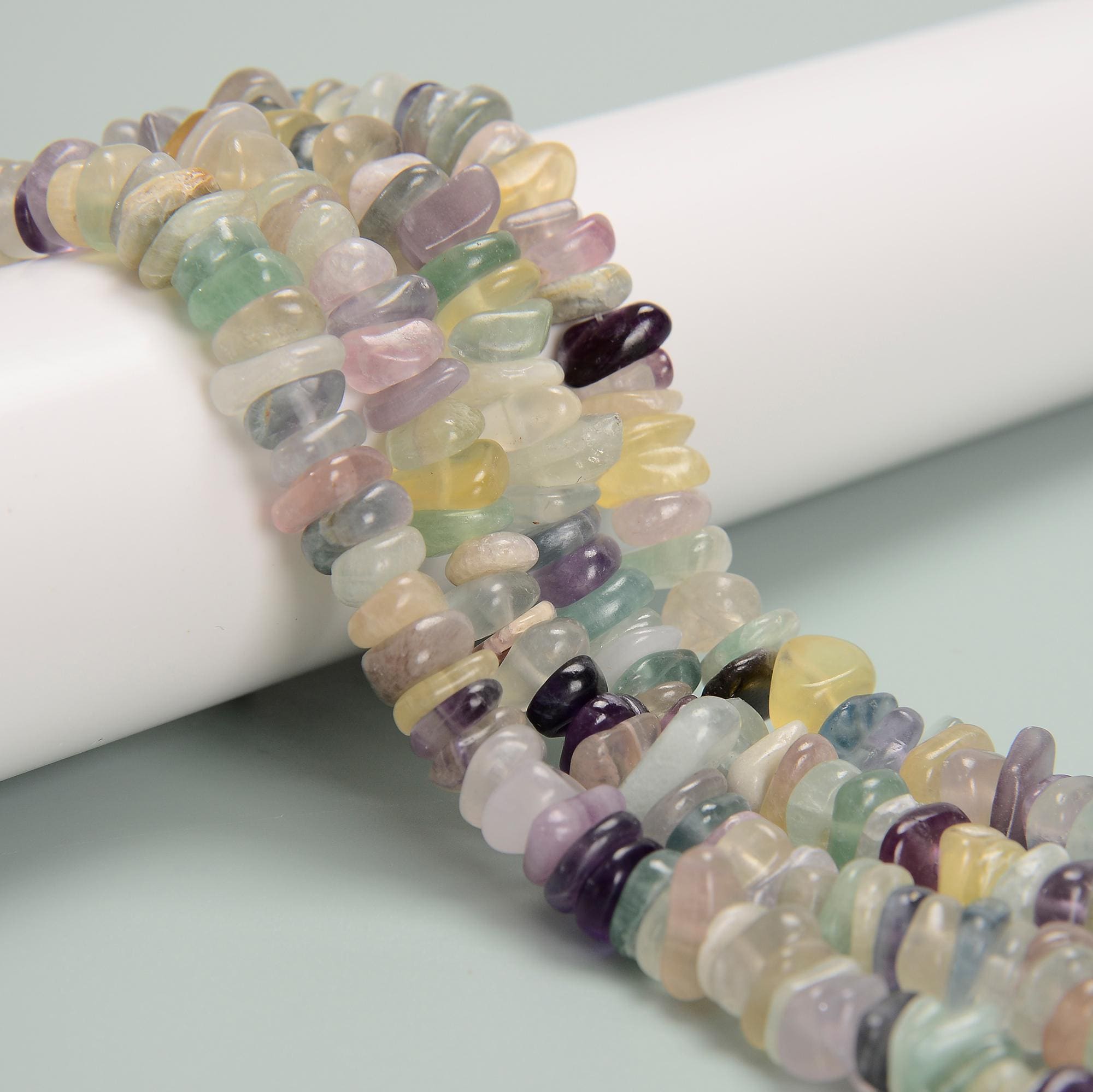 Natural Fluorite Pebble Nugget Chips Beads Size 3-4mm X 8-10mm 15.5'' Strand
