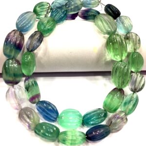 Top Quality~~Natural Green Fluorite Nuggets Shape Beads Carved Nuggets Beads Multi Green Fluorite Gemstone Beads Jewelry Making Nugget Beads