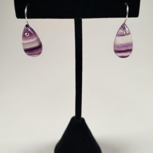 Fluorite And Sterling Silver Earrings Handmade By Chris Hay
