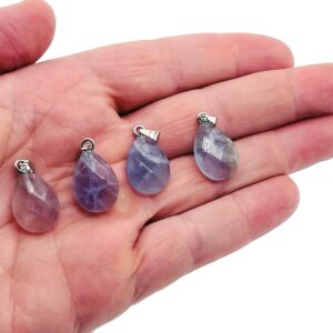 Fluorite Crystal Pendant - Fluorite Crystal Earring – Bracelet Crystal Accessory - Jewelry Making Supplies - 2cm - NC1096