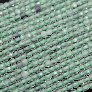 1-2mm Multicolor Fluorite Beads Aaa Genuine Natural Gemstone Full Strand Faceted Round Loose Beads 15.5" Bulk Lot Options (107184-2303)