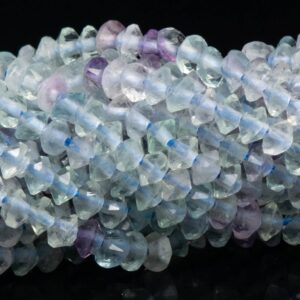 3x2mm Multicolor Fluorite Beads Aaa Genuine Natural Gemstone Full Strand Faceted Rondelle Loose Beads 15" Bulk Lot Options (111773-3406)