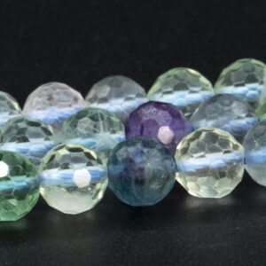 5mm Multicolor Fluorite Beads Grade Aaa Genuine Natural Gemstone Micro Faceted Round Loose Beads 15" / 7.5"bulk Lot Options (113429)