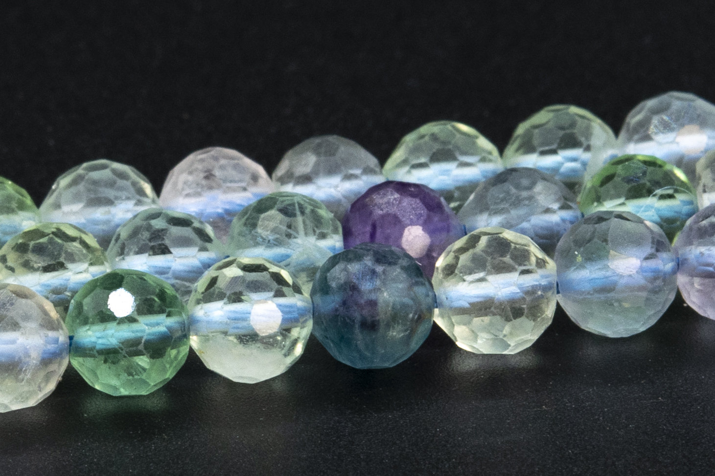 5mm Multicolor Fluorite Beads Grade Aaa Genuine Natural Gemstone Micro Faceted Round Loose Beads 15" / 7.5"bulk Lot Options (113429)