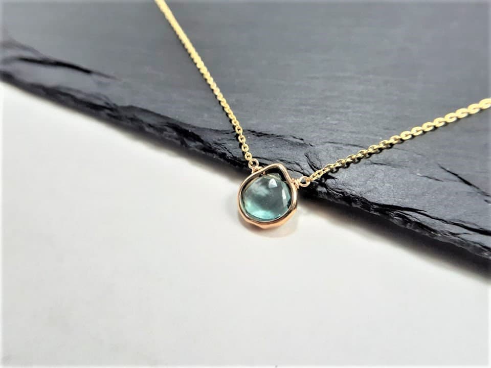 Fluorite Necklace, Gemstone Necklace /handmade Jewelry/ Simple Gold Necklace, Necklaces For Women, Layered Necklace, Dainty Necklace, Choker