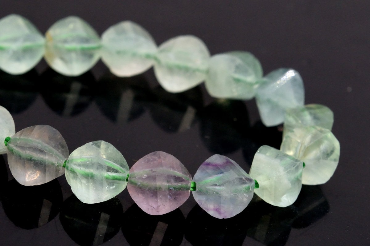6x5mm Multicolor Fluorite Beads Aaa Genuine Natural Gemstone Half Strand Faceted Twisted Barrel Beads 7" Bulk Lot 1,3,5,10,50 (106703h-086)