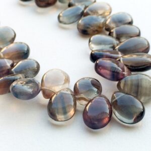 9x13mm Approx., Fluorite Beads, Rare Fluorite Plain Pear Briolettes, Fluorite Plain Pear Beads For Jewelry (4in T0 8in Options)