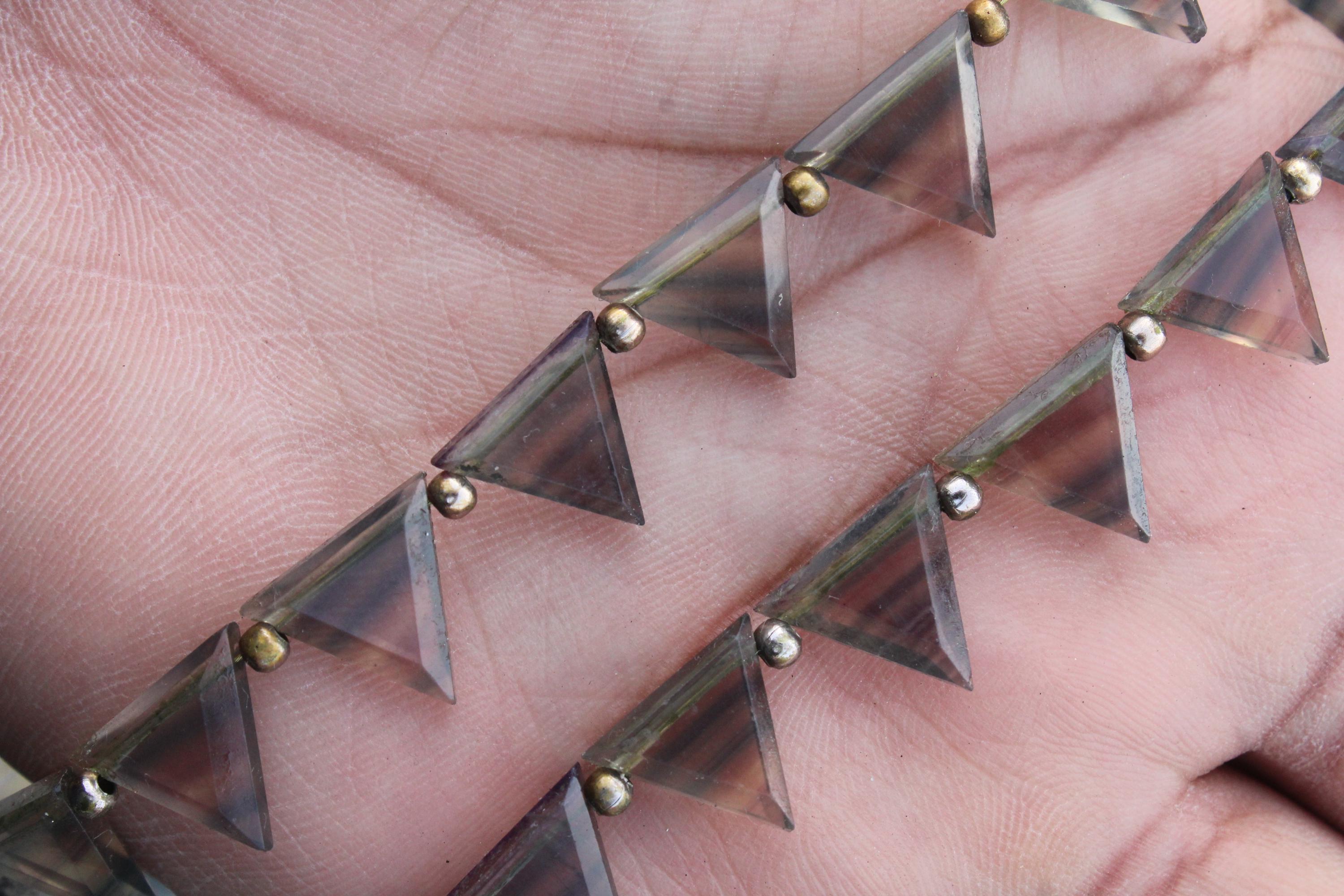 Fluorite Gemstone Faceted Briolette Beads | 10 Piece Triangle Shape I Size-13-15 Mm | Jewelry Setting (c440)