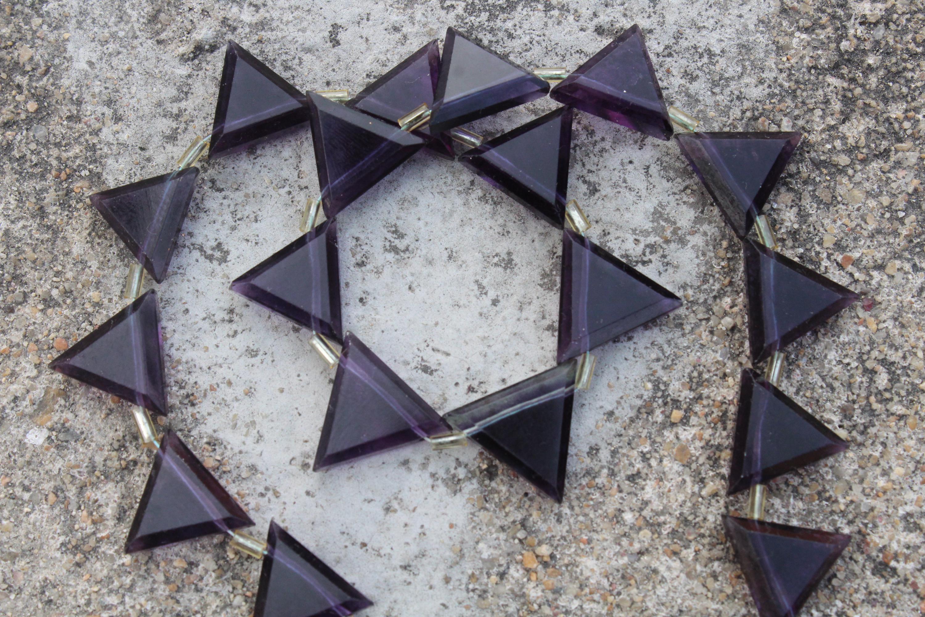 Fluorite Gemstone Faceted Briolette Beads | 10 Piece Triangle Shape I Size- 14--17 Mm | Jewelry Setting (c437)