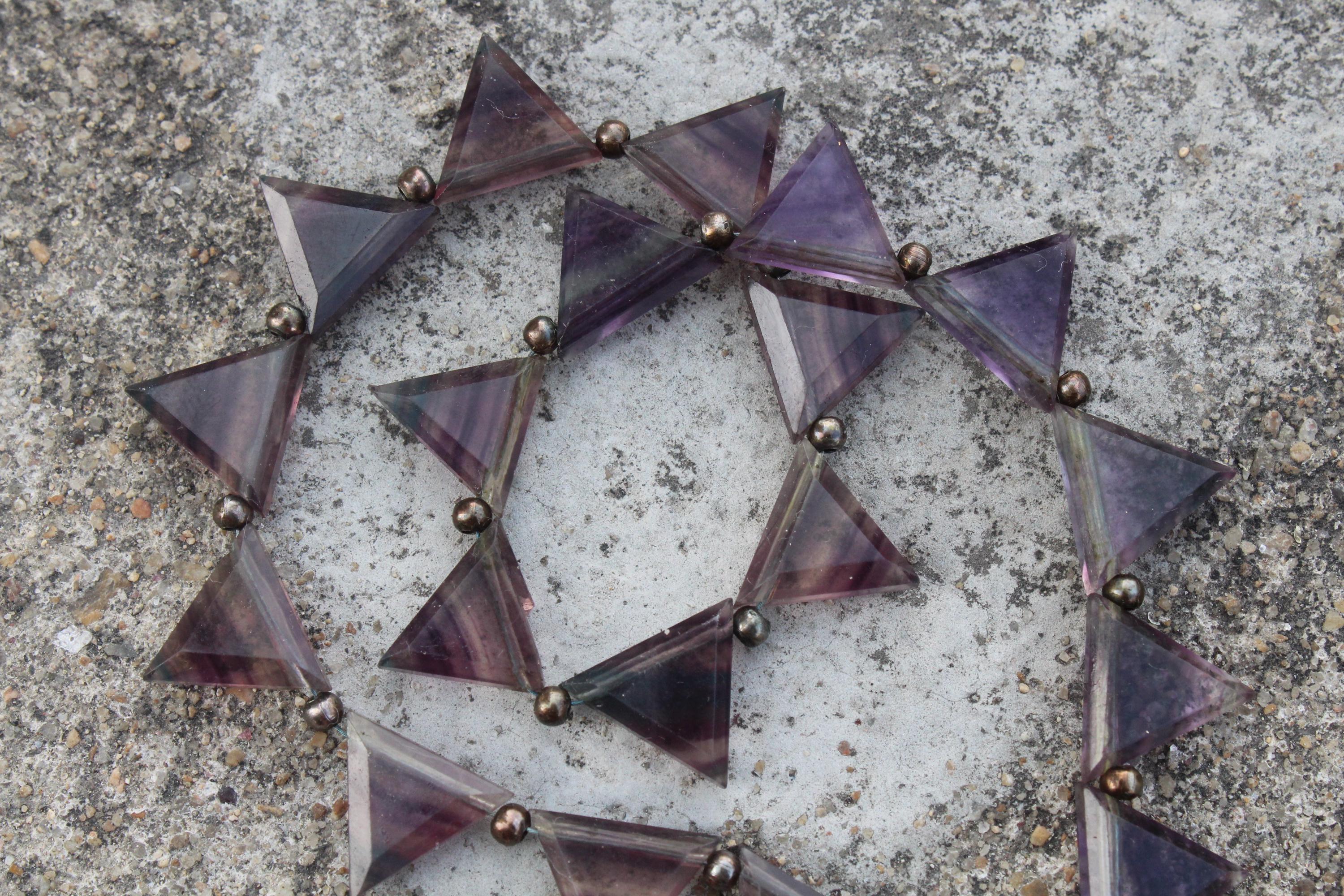 Fluorite Gemstone Faceted Briolette Beads | 10 Piece Triangle Shape I Size- 14--15 Mm | Jewelry Setting (c432)