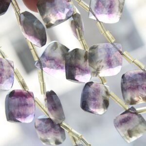Fluorite Gemstone Faceted Briolette Beads | 10 Piece Leaf-shaped | Size—14x17 Mm | Jewelry Making (c539) Fluorite Gemstone Faceted Briolette Beads | 10 Piece Leaf-shaped | Size—14x17 Mm | Jewelry Making (c539)