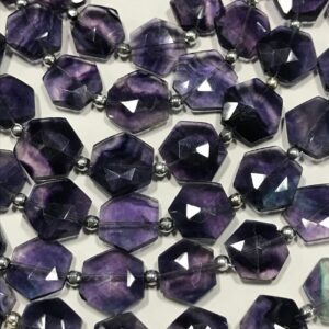 Natural 8 Inch Strand Gorgeous Heptagon Shape Multi Flourite Briolette,12-13 Mm Flourite Fancy Shape Briolette Beads