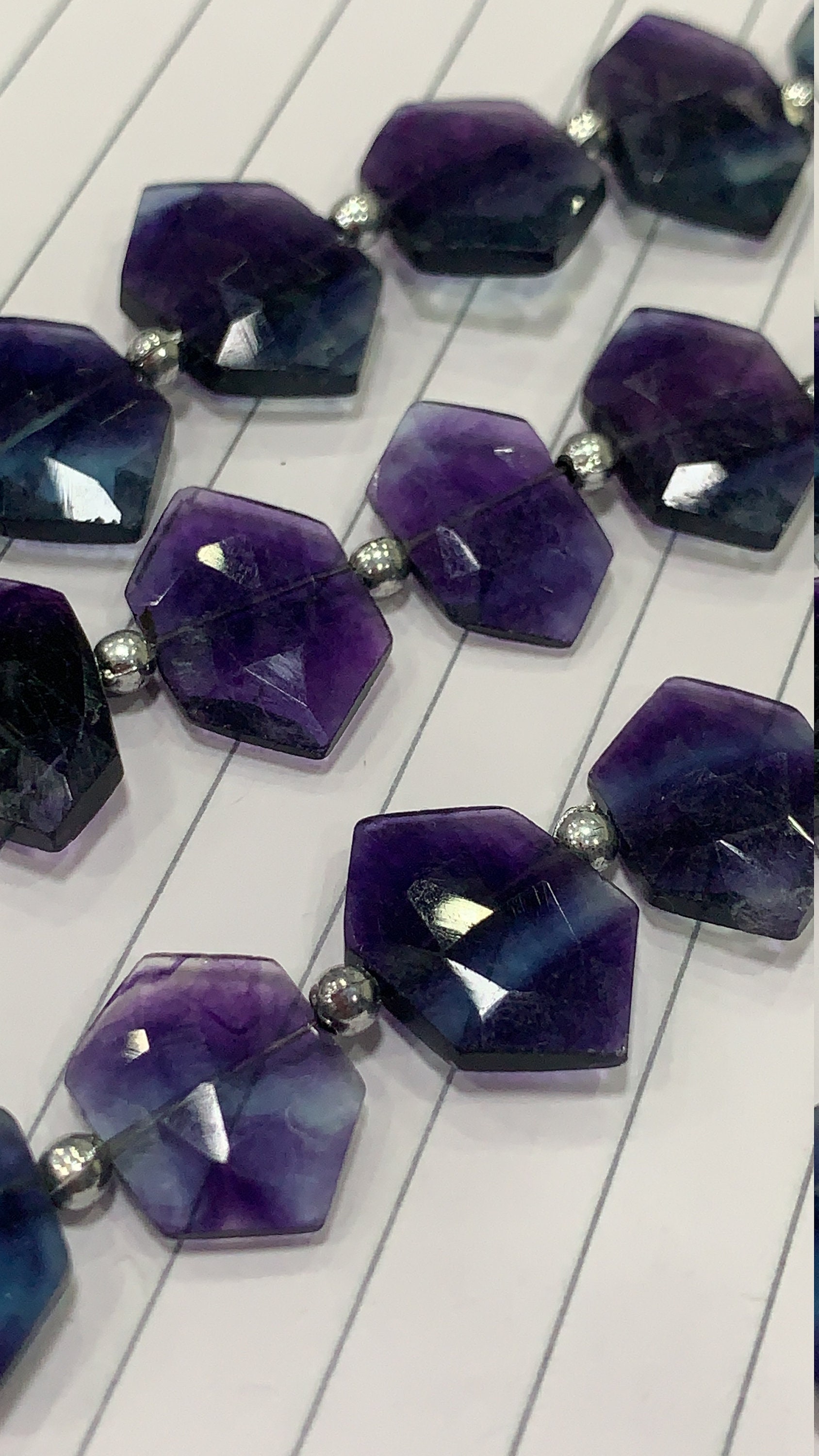 New Brand- Natural 10/16 Mm Hexagon Multi Fluorite Briolette Gemstone Beads, 8 Inches Strand Fluorite Beads An Amazing Item, Loose Beads New Brand- Natural 10/16 Mm Hexagon Multi Fluorite Briolette Gemstone Beads, 8 Inches Strand Fluorite Beads An Amazing Item, Loose Beads