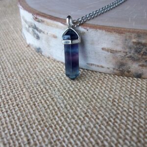 Fluorite Necklace • Mixed Fluorite Point Pendant • Genuine Gemstone Point • Healing Crystal Necklace• Layering Necklace • Affordable Gift