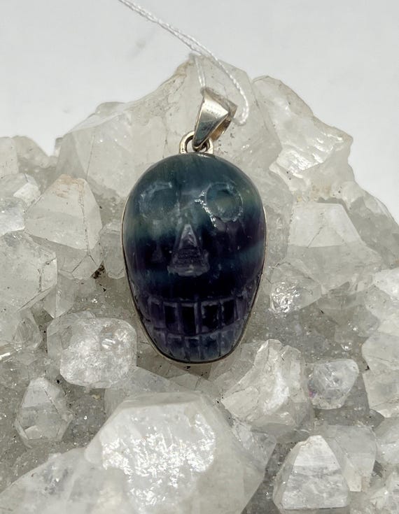 Fluorite Skull Pendant