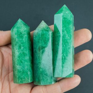 1 Pc Natural Green Fluorite Obelisk Tower Point Wand Healing Crystal Kryptonite Green Fluorite