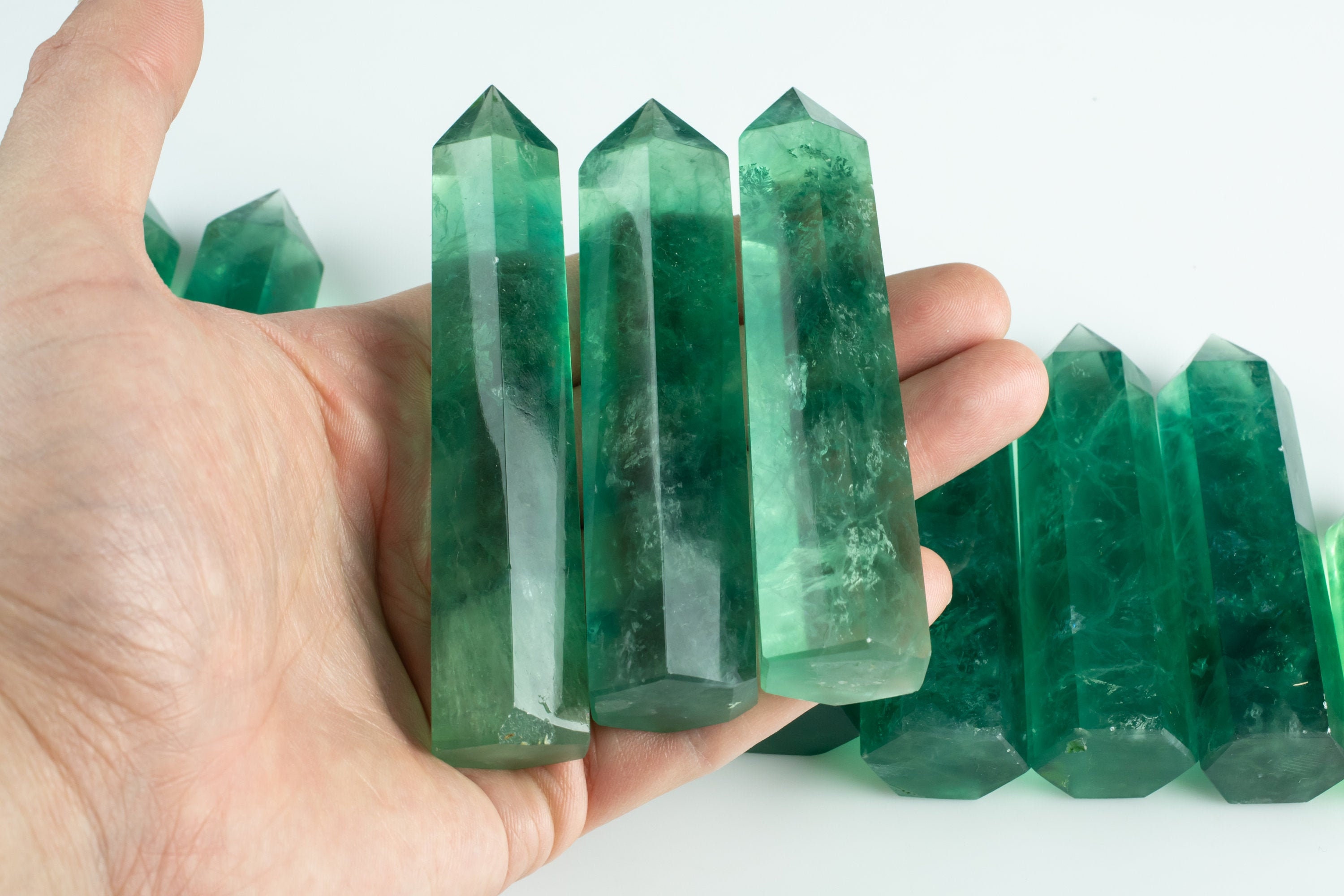 1 Pc Natural Green Fluorite Obelisk Tower Point Wand Healing Crystal Kryptonite Green Fluorite 1 Pc Natural Green Fluorite Obelisk Tower Point Wand Healing Crystal Kryptonite Green Fluorite