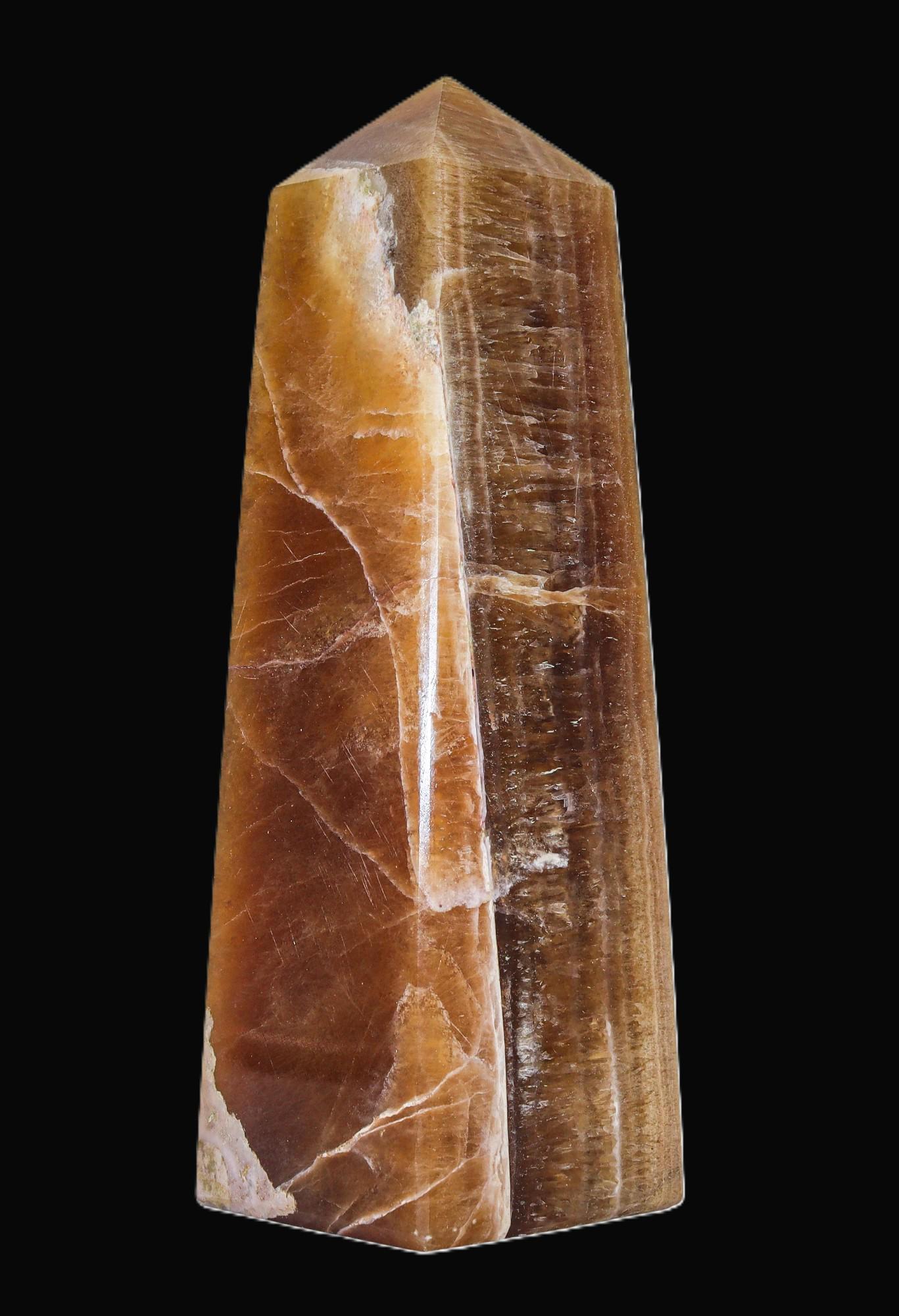 200mm Yellow Fluorite Crystal Tower: Reiki Charged Obelisk, Spiritual Decor