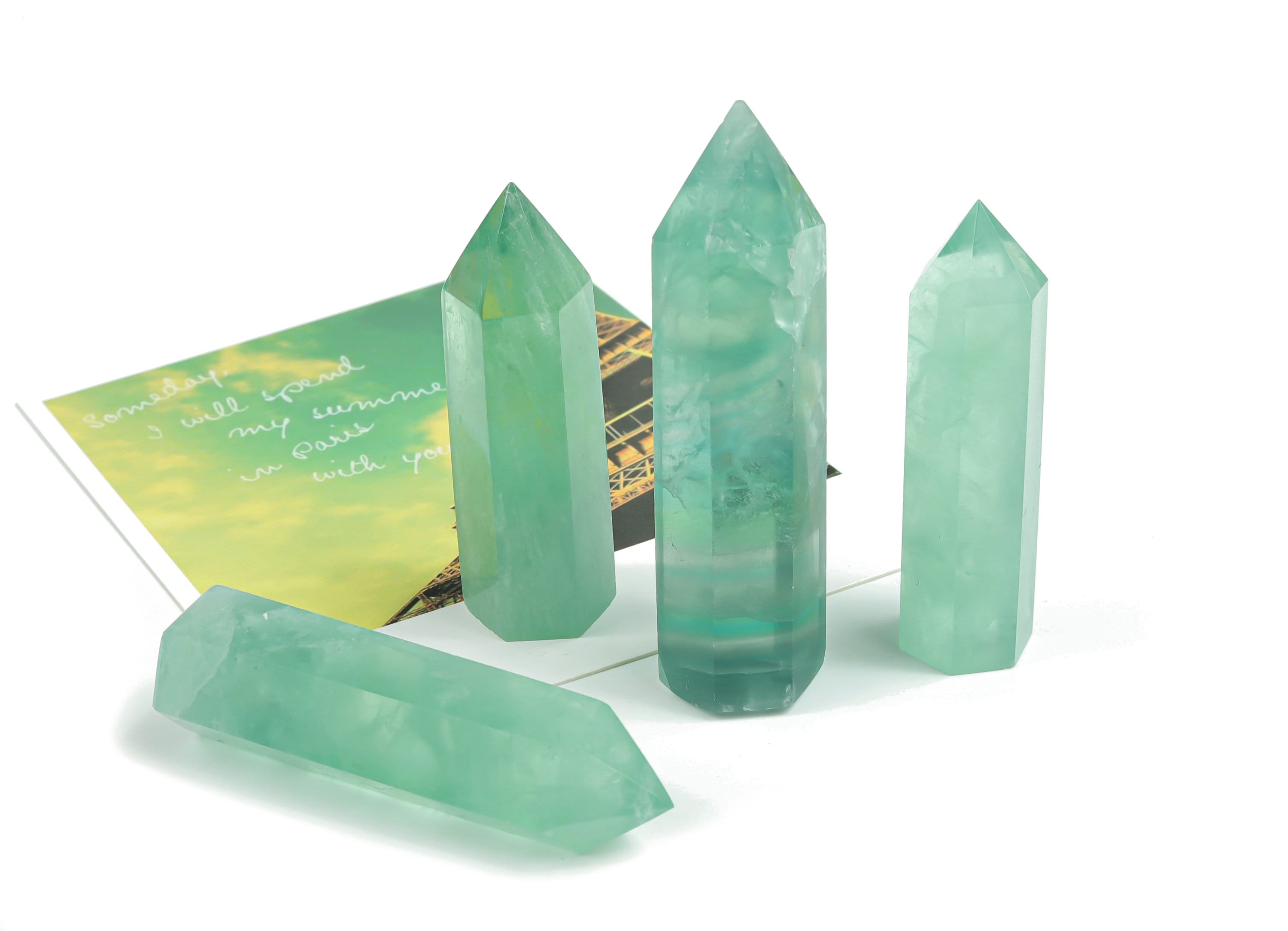 Green Fluorite Obelisk Tower Stone - Natural Green Fluorite - Green Fluorite Tower - Tw1069