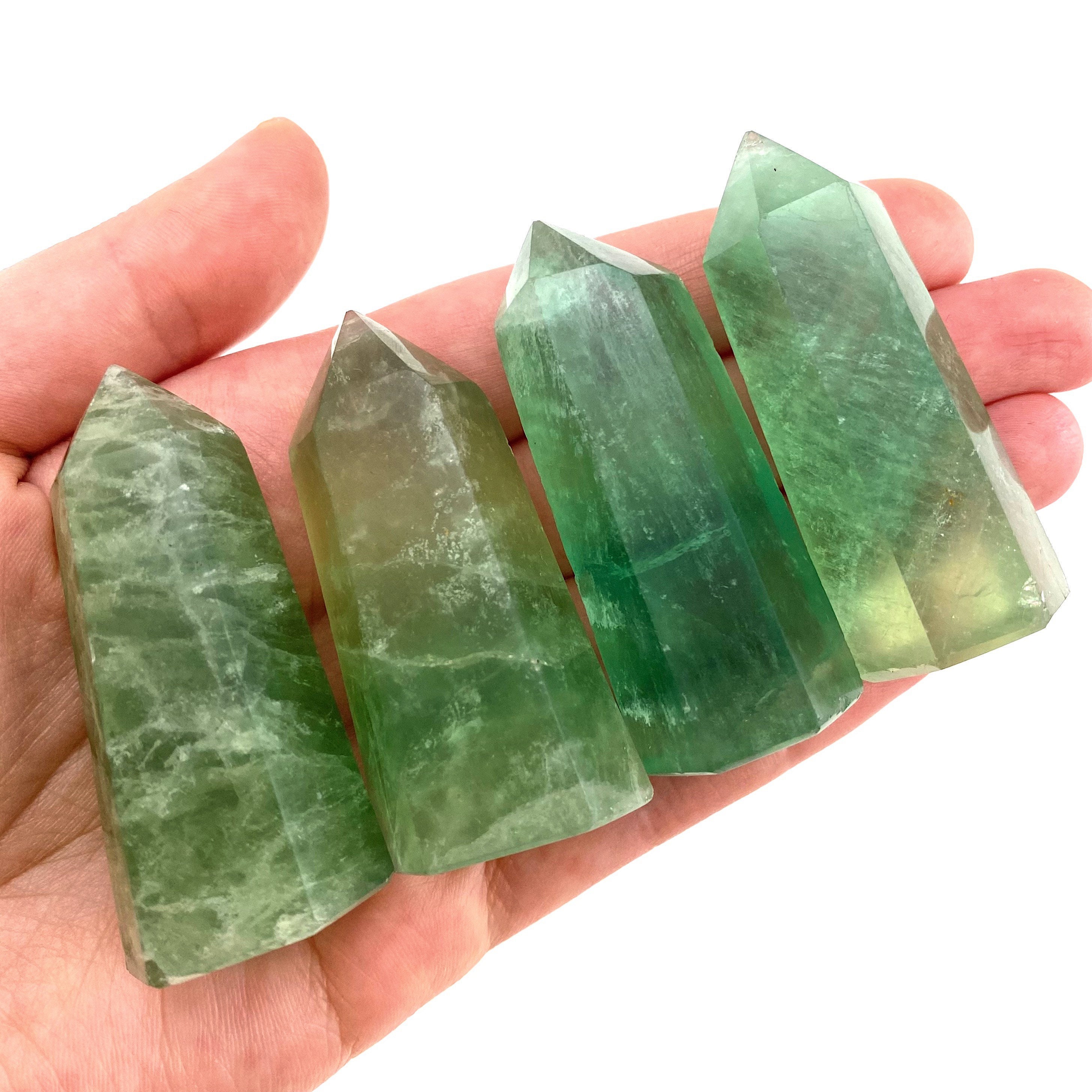 Green Fluorite Point | Crystal Tower, Polished Wand