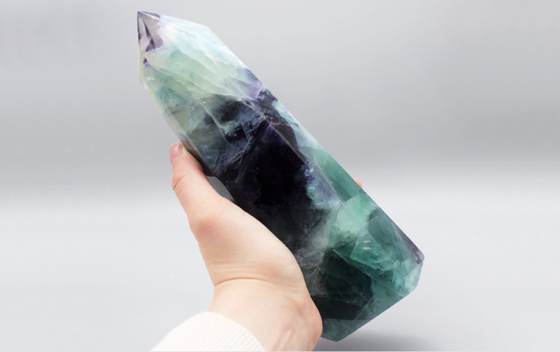 Heavy Fluorite Wand, Fluorite Crystal, Fluorite Tower, Crystal Healing Wand, Crystal Wand, Zodiac Birthday Gift,