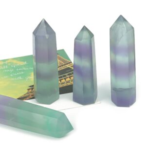 Fluorite Obelisk Tower Stone – Obelisk Tower Point Crystals – Meditation Gemstone - Gifts - TW1026