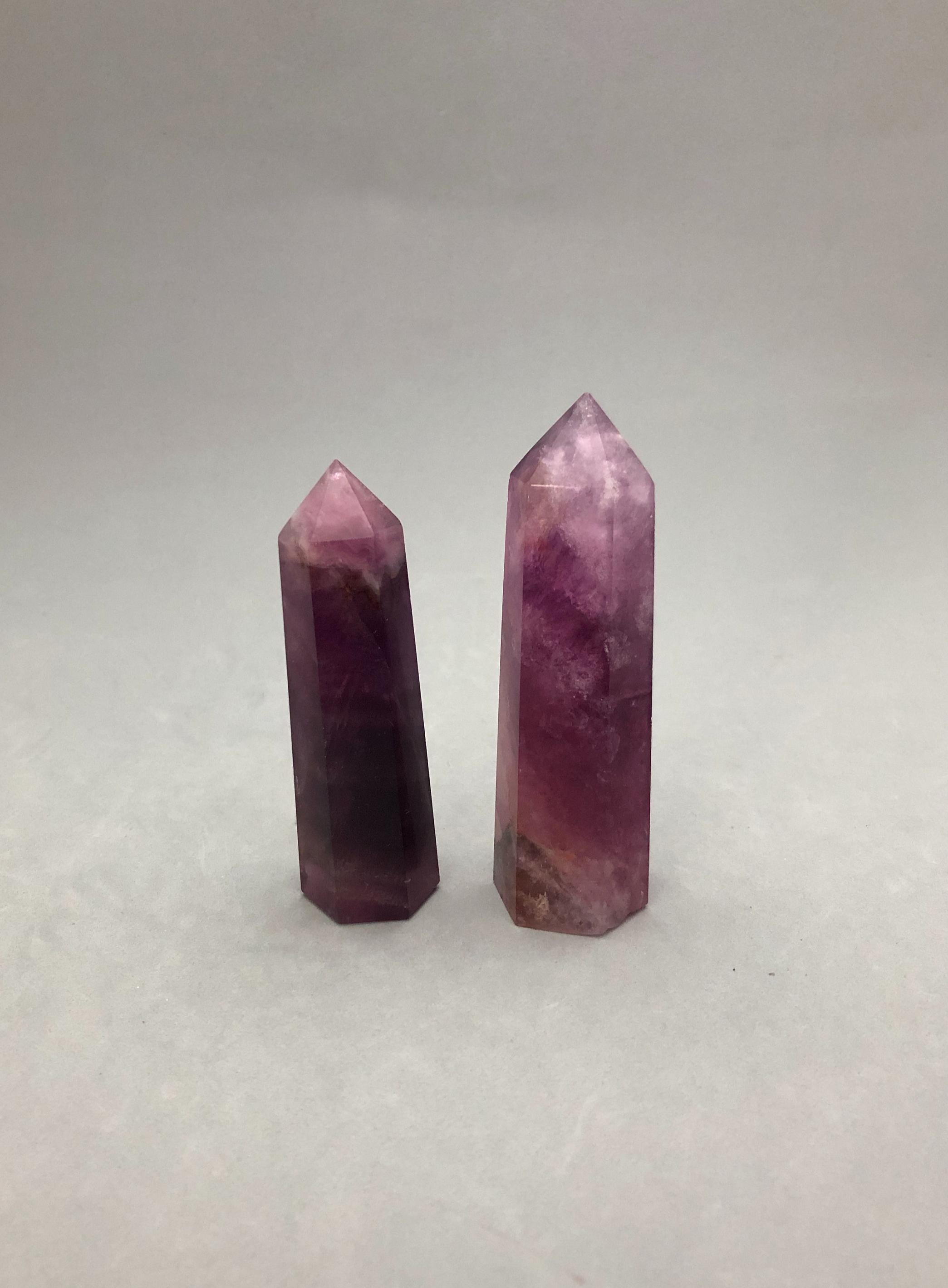 Purple Magenta Fluorite Point For Empath Protection, Mental Clarity, Mercury Retrograde Crystal, Studying, Concentration & Crown Chakra