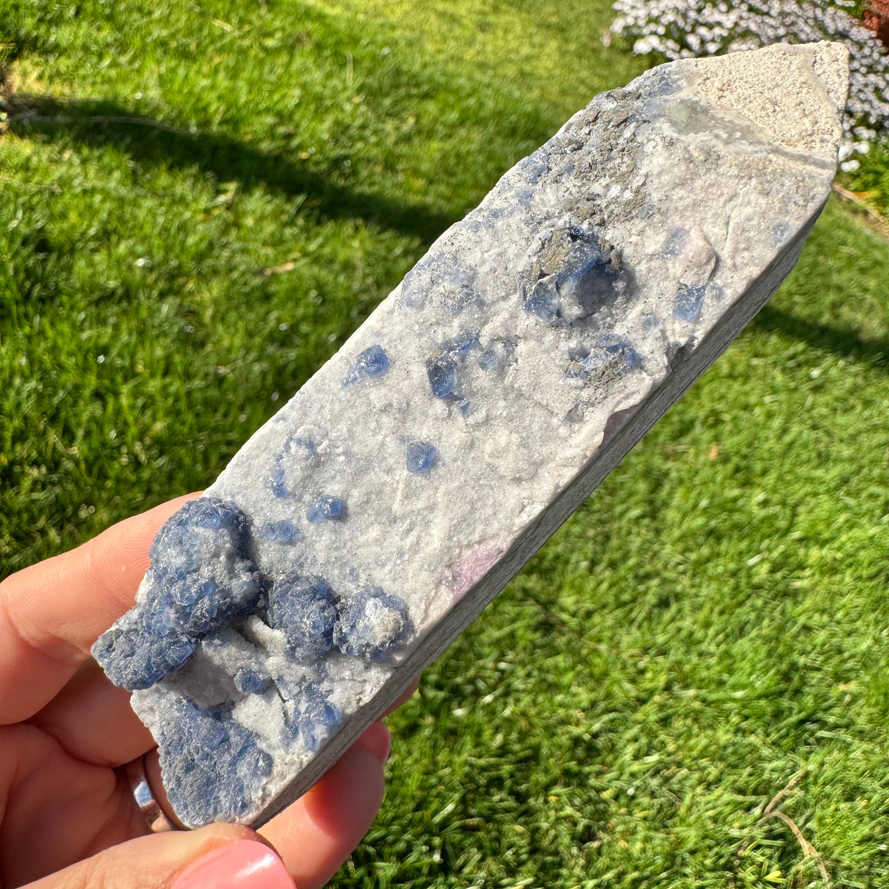 Raw Blue Fluorite Tower | Raw Crystal Tower