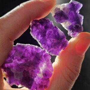 Cubic Purple Fluorite Cluster: Uv Reactive, Violet Fluorite Mineral Specimen Cubic Purple Fluorite Cluster: Uv Reactive, Violet Fluorite Mineral Specimen