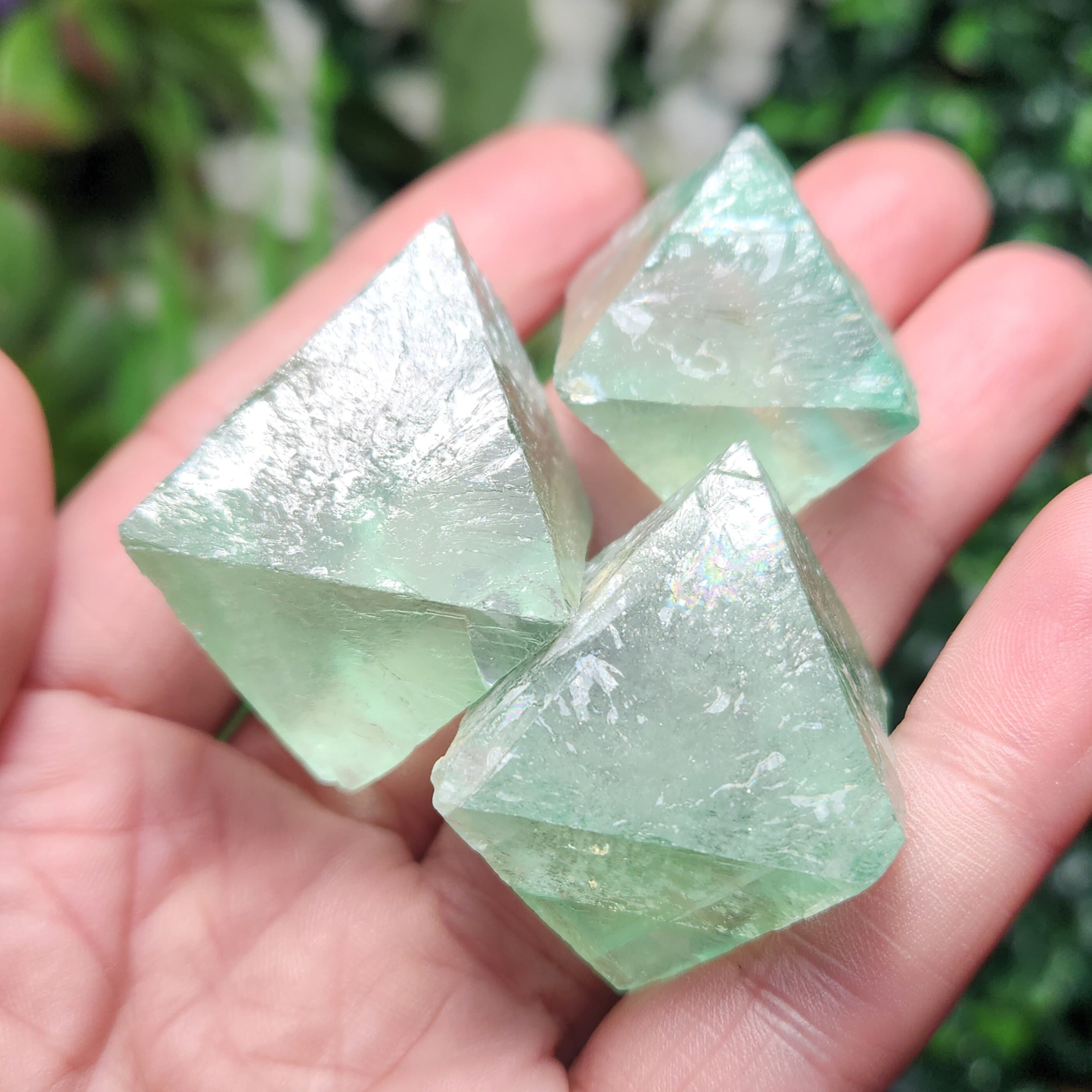 Green Fluorite Octahedron - Fluorite Crystal - Green Fluorite Specimen - Raw Fluorite - Fluorite Gemstone - Natural Fluorite - Fluorite Cube
