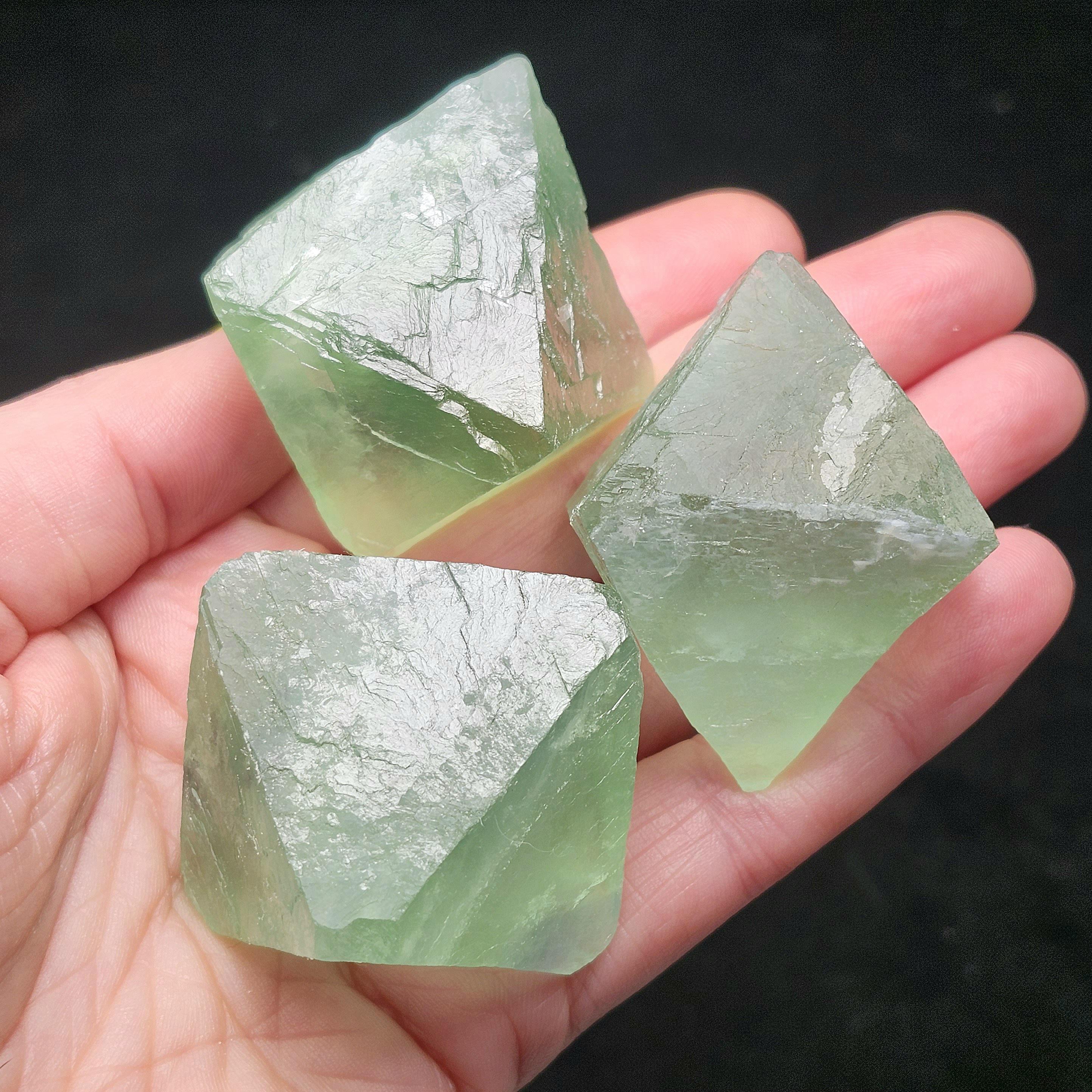 Green Fluorite Octahedron Crystal - Green Fluorite Specimen - Raw Fluorite Gemstone