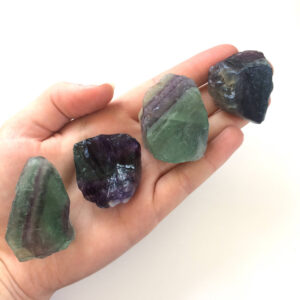 Fluorite Natural Raw Purple And Green Rough Rock Stone 1-2''
