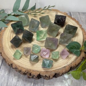 Fluorite octahedron natural raw green rough rock stone Fluorite octahedron natural raw green rough rock stone