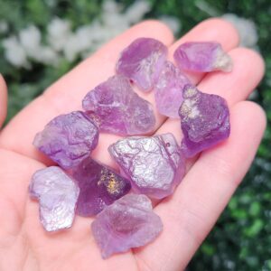 Raw Purple Fluorite Crystal Specimen: Gemmy Fluorite Stones Raw Purple Fluorite Crystal Specimen: Gemmy Fluorite Stones