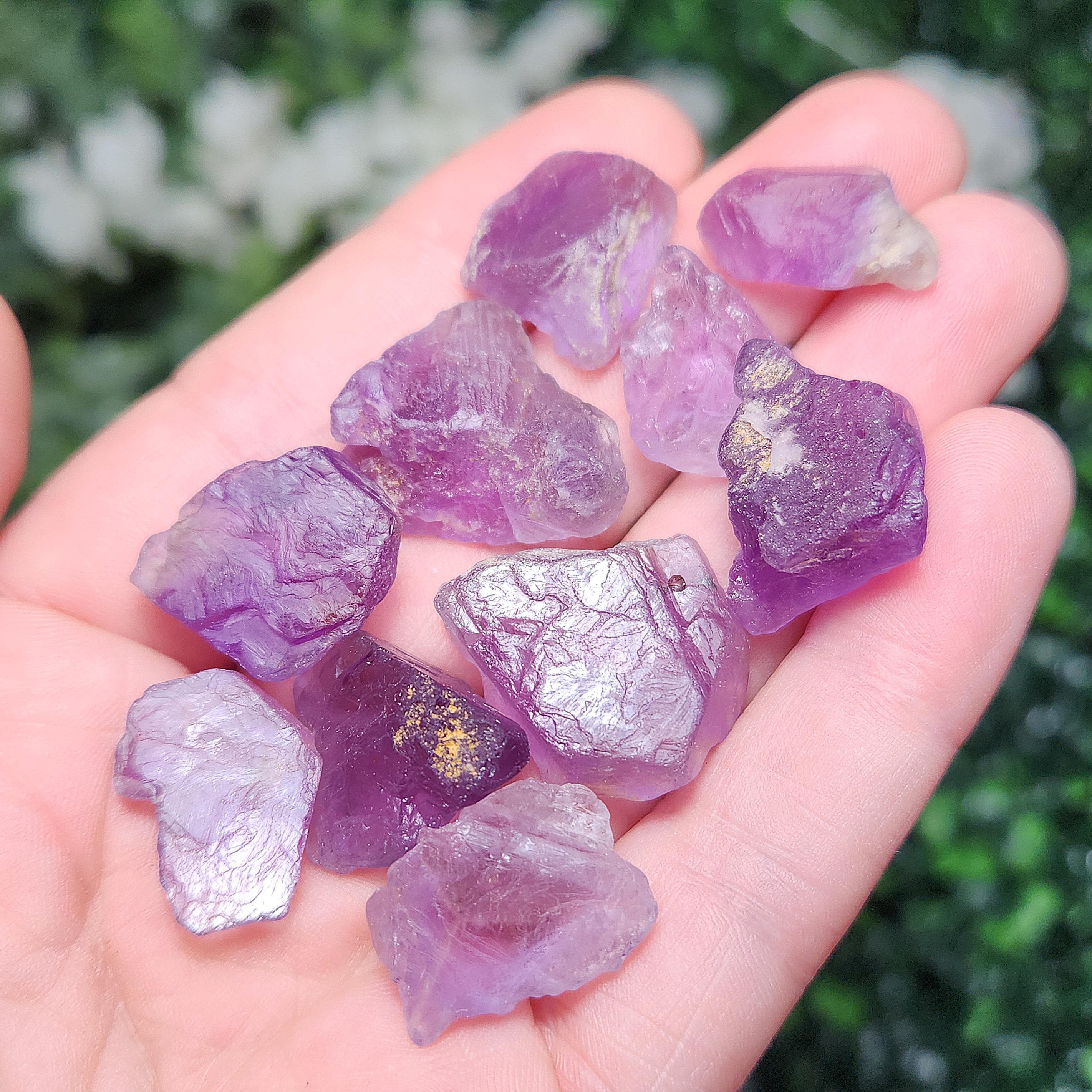 Raw Purple Fluorite Crystal Specimen: Gemmy Fluorite Stones Raw Purple Fluorite Crystal Specimen: Gemmy Fluorite Stones