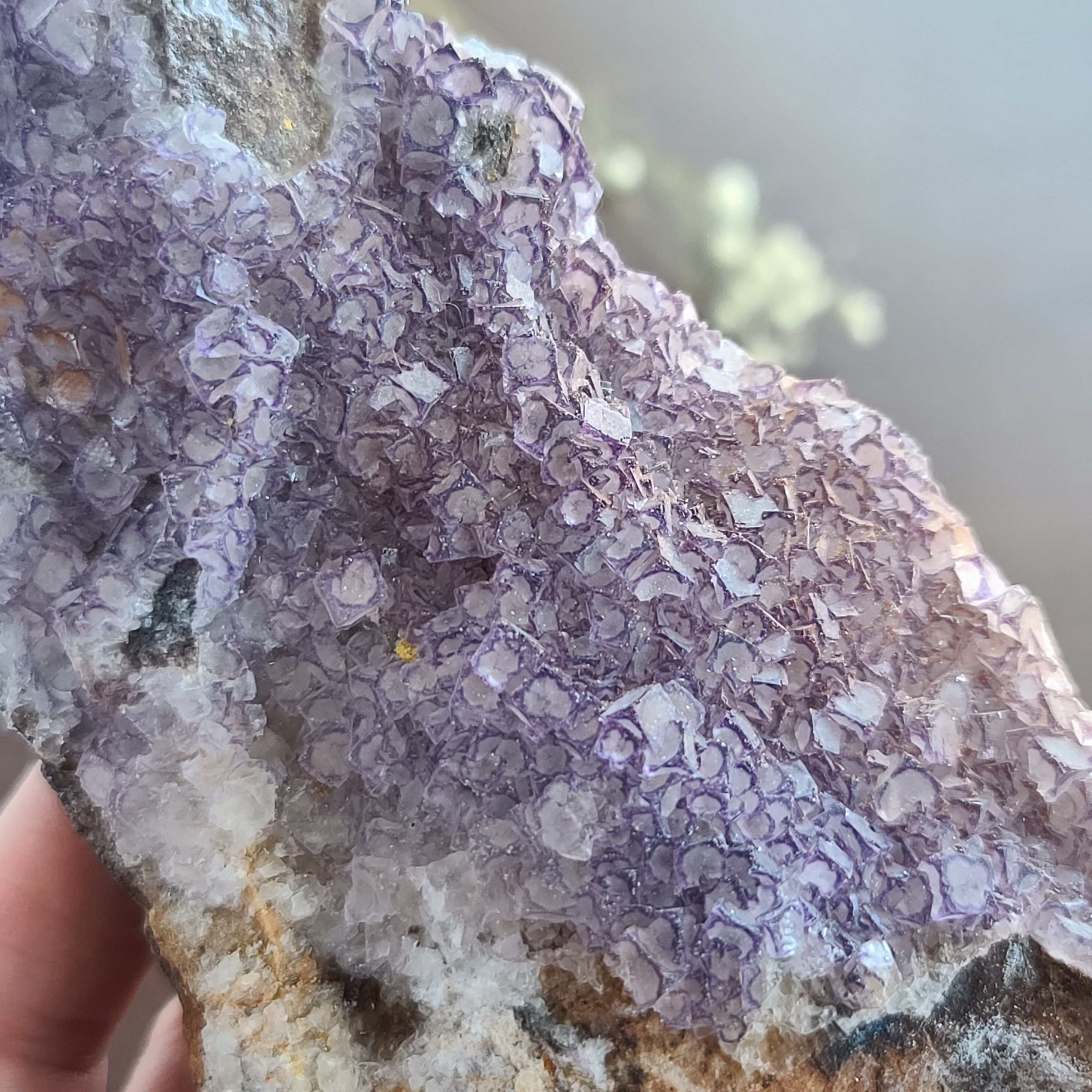 Purple Fluorite Cube Cluster, Zoned Color, Rare Crystal Specimen For Decor Or Crystal Grids (139fc)