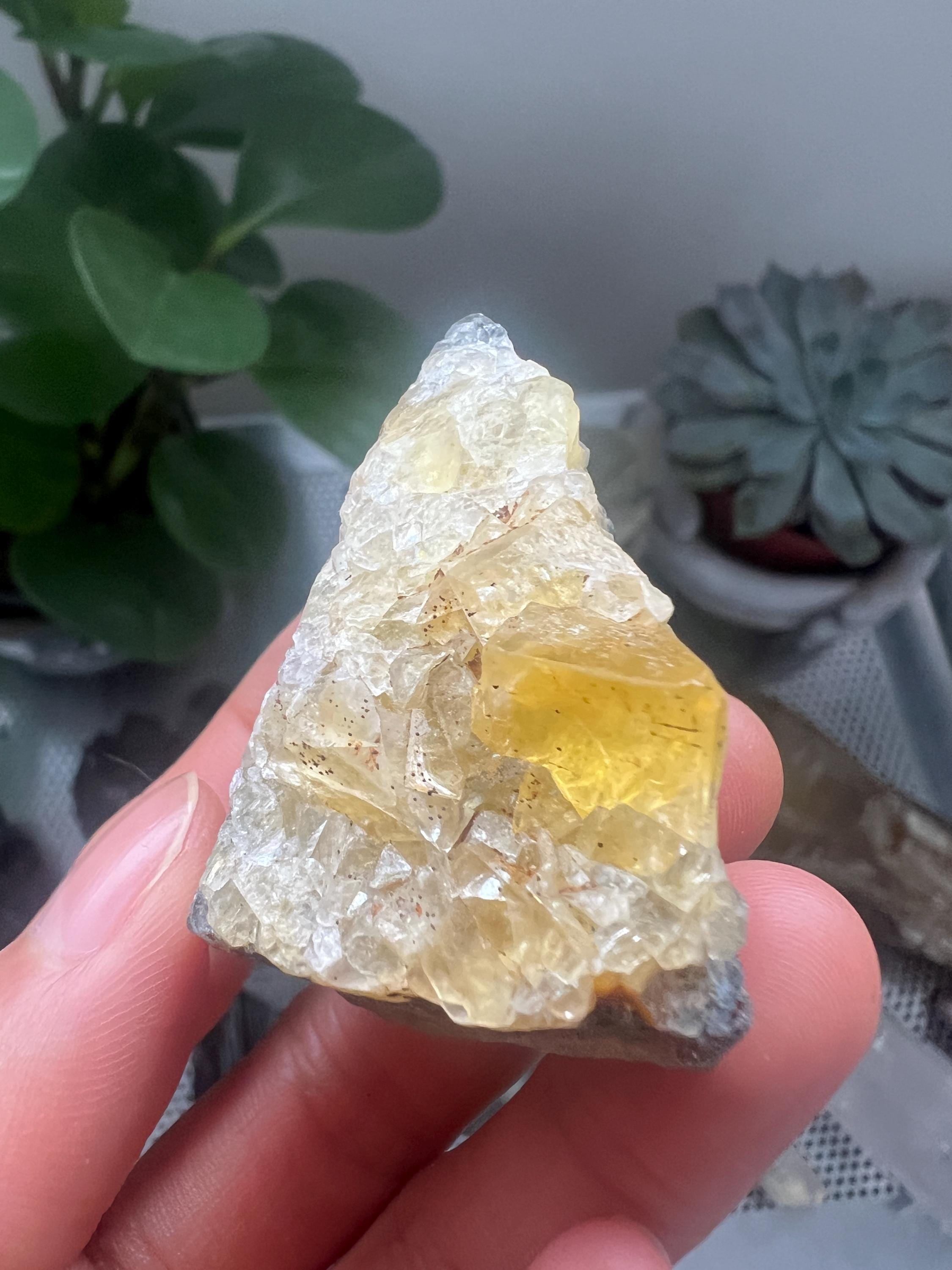 Raw Yellow Fluorite Specimen, Mineral Stone